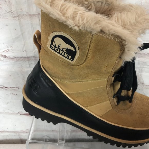 Sorel Women's 6 Suede Tivoli Li Tan Curry Insulated Winter Snow Boots - Picture 5 of 14